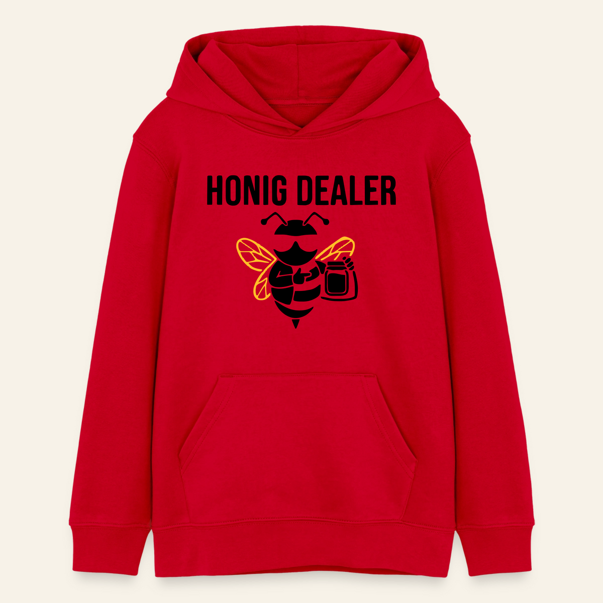 Honig Dealer Teenager Hoodie in Rot – Vorderseite