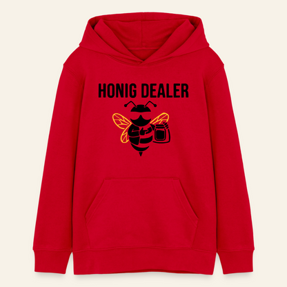 Honig Dealer Teenager Hoodie in Rot – Vorderseite