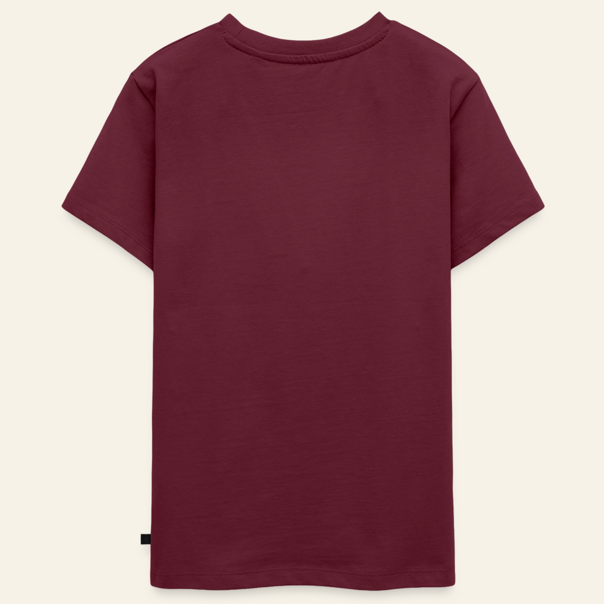 Honig Dealer Teenager T-Shirt in Burgunderrot – Rückseite ohne Druck