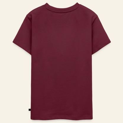 Honig Dealer Teenager T-Shirt in Burgunderrot – Rückseite ohne Druck