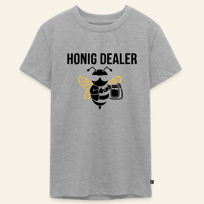 Honig Dealer Teenager T-Shirt in Grau meliert – Vorderseite