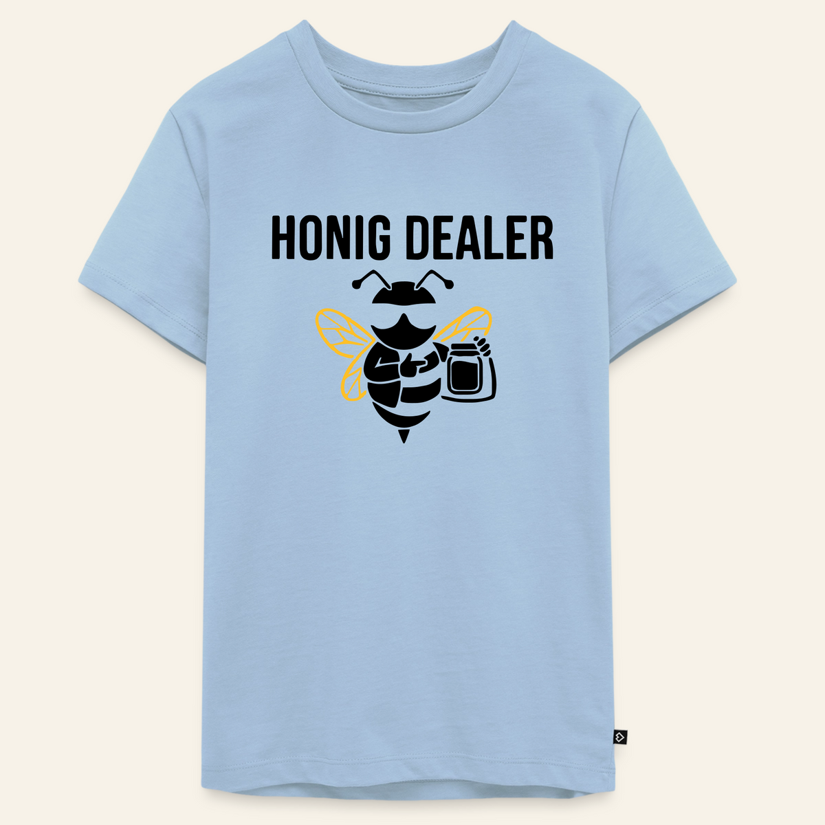 Honig Dealer Teenager T-Shirt in Hellblau – Vorderseite