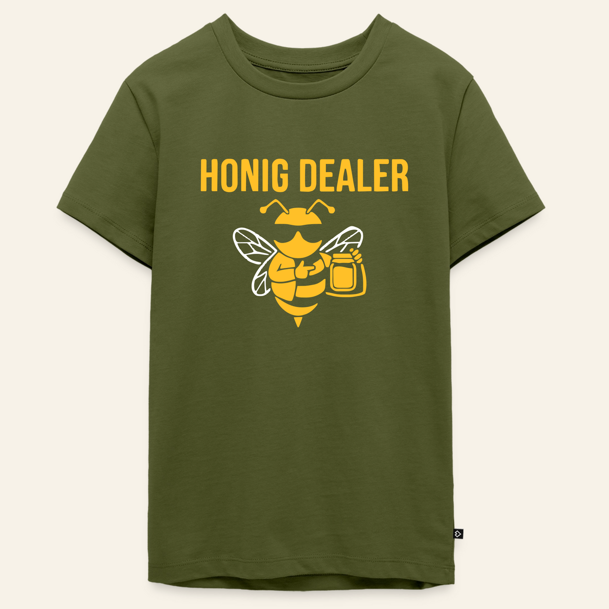 Honig Dealer Teenager T-Shirt in Khaki – Vorderseite