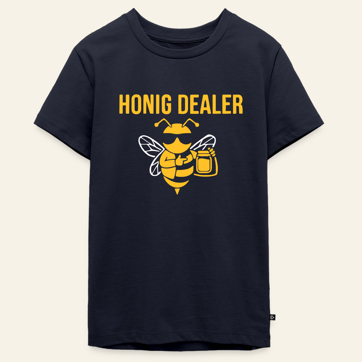 Honig Dealer Teenager T-Shirt in Navy – Vorderseite