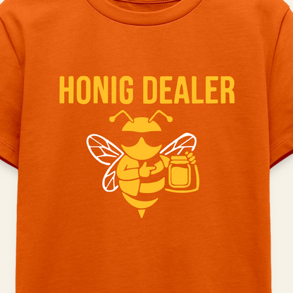 Honig Dealer Teenager T-Shirt in Orange – Druck im Detail