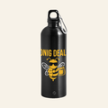 Honig Dealer Trinkflasche mit Karabiner in Schwarz – Vorderseite