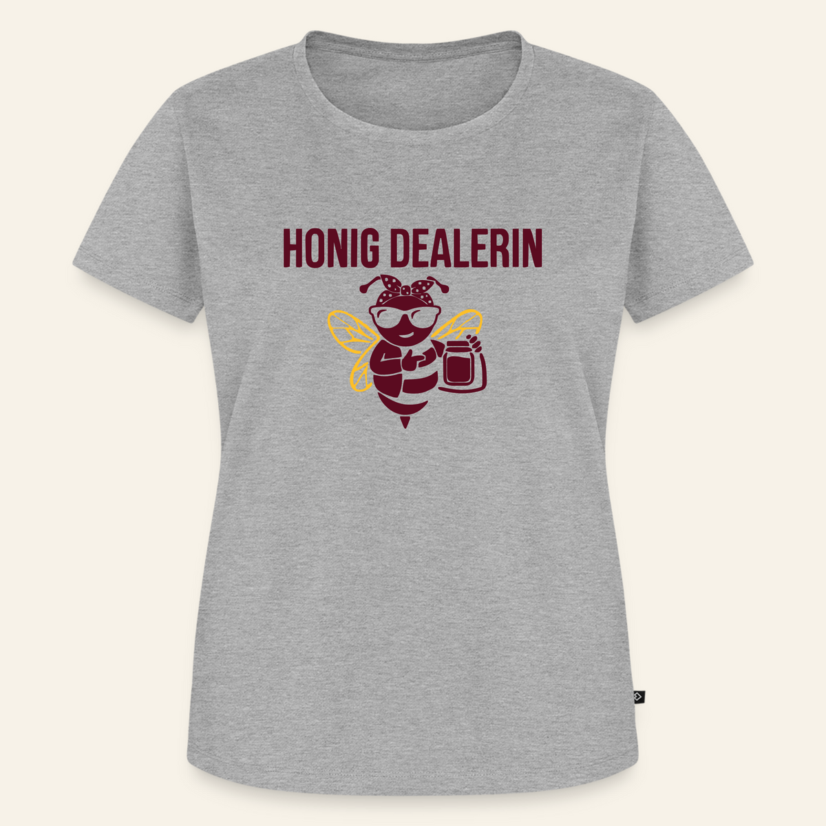 Honig Dealerin T-Shirt in Grau – Vorderseite