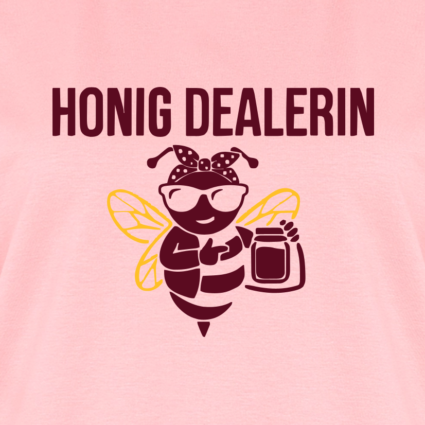 Honig Dealerin T-Shirt in Rosé – Druck im Detail