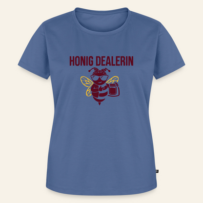Honig Dealerin T-Shirt in Steinblau – Vorderseite