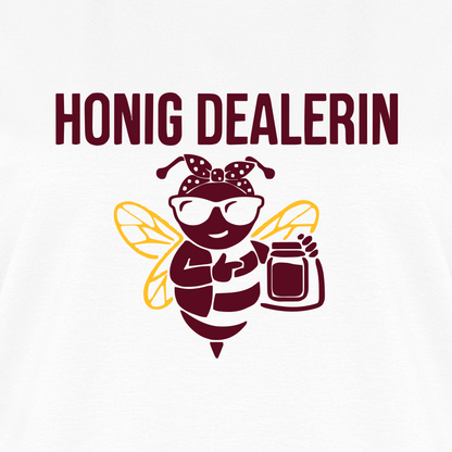 Honig Dealerin T-Shirt in Weiß – Druck im Detail