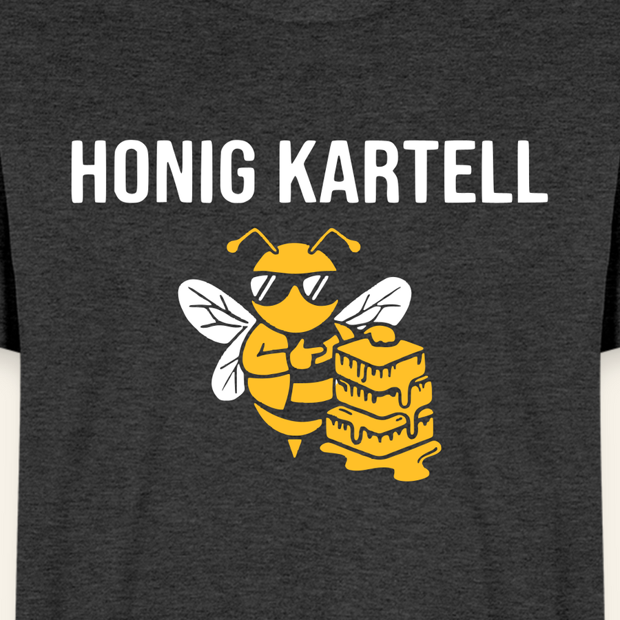 Honig Kartell T-Shirt in Anthrazit – Druck im Detail