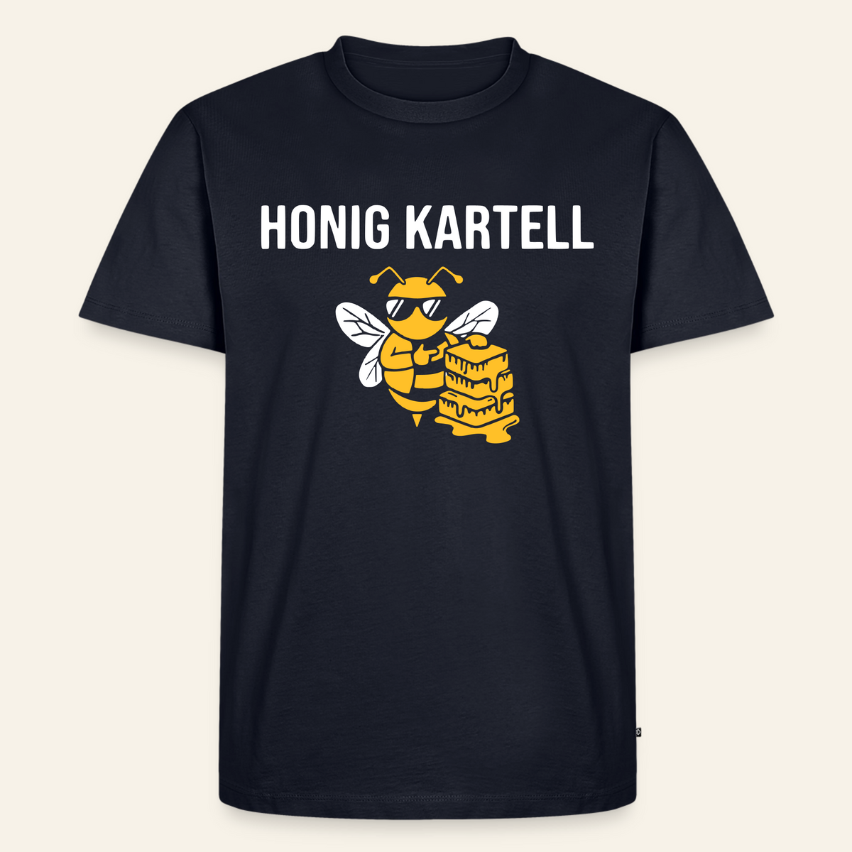 Honig Kartell T-Shirt in Dunkelblau – Vorderseite