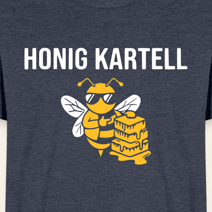 Honig Kartell T-Shirt in Jeansblau – Druck im Detail