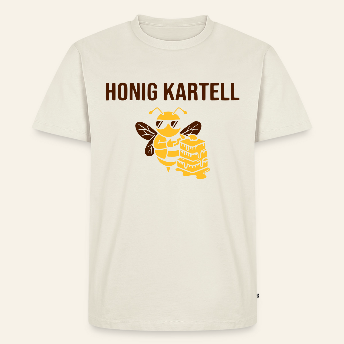 Honig Kartell T-Shirt in Naturweiß – Vorderseite