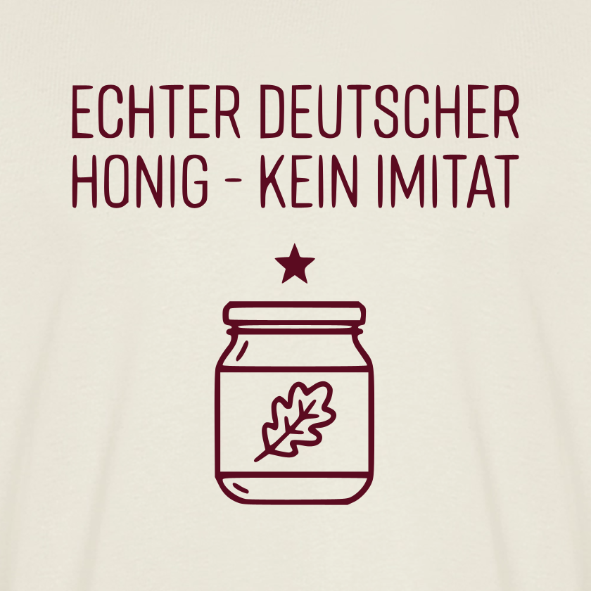 Honig Pur T-Shirt in Naturweiß – Druck im Detail