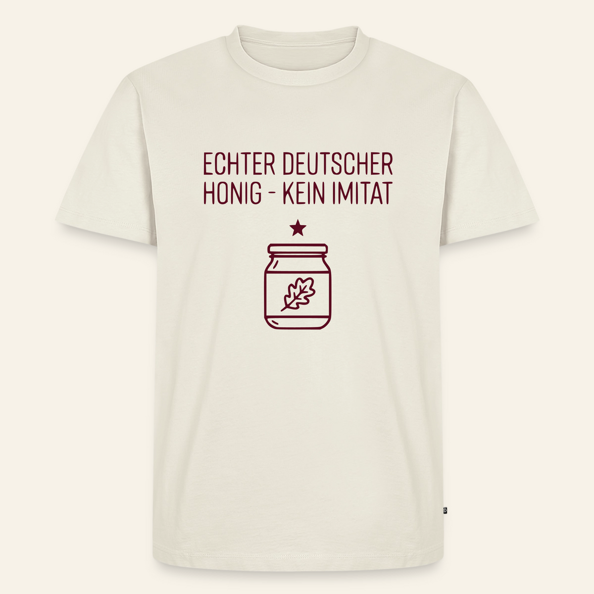Honig Pur T-Shirt in Naturweiß – Vorderseite
