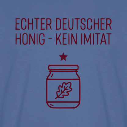 Honig Pur T-Shirt in Steinblau – Druck im Detail