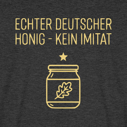 Honig Pur T-Shirt in Anthrazit – Druck im Detail