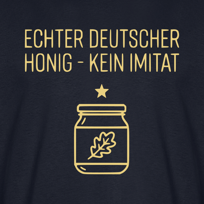 Honig Pur T-Shirt in Dunkelblau – Druck im Detail