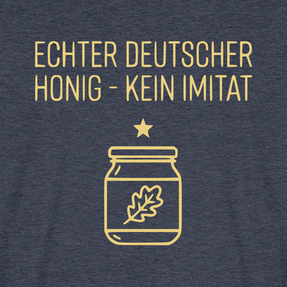 Honig Pur T-Shirt in Jeansblau – Druck im Detail