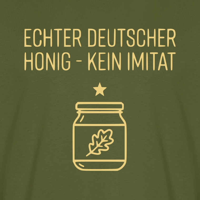 Honig Pur T-Shirt in Khaki – Druck im Detail