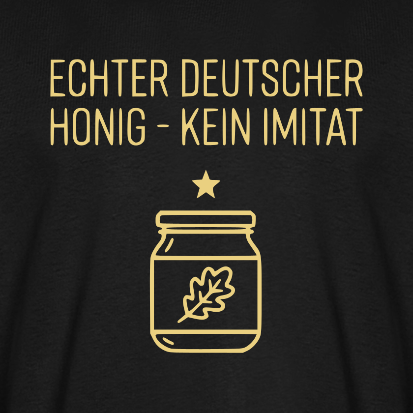 Honig Pur T-Shirt in Schwarz – Druck im Detail