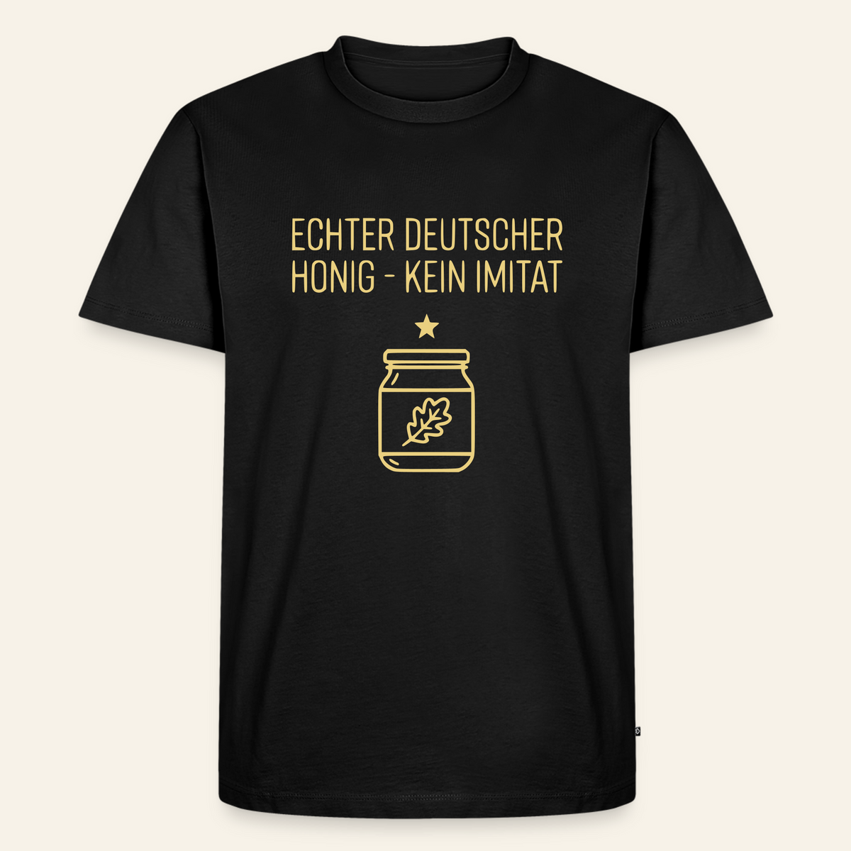 Honig Pur T-Shirt in Schwarz – Vorderseite
