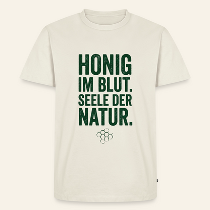 Honigblut T-Shirt in Naturweiß – Vorderseite
