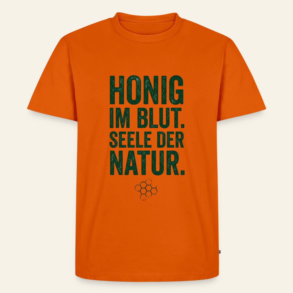 Honigblut T-Shirt in Orange – Vorderseite