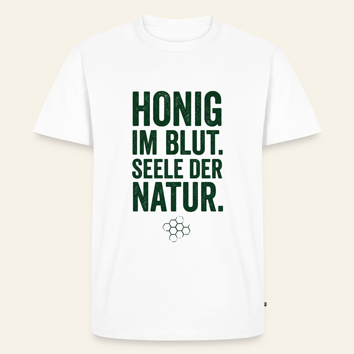 Honigblut T-Shirt in Weiß – Vorderseite