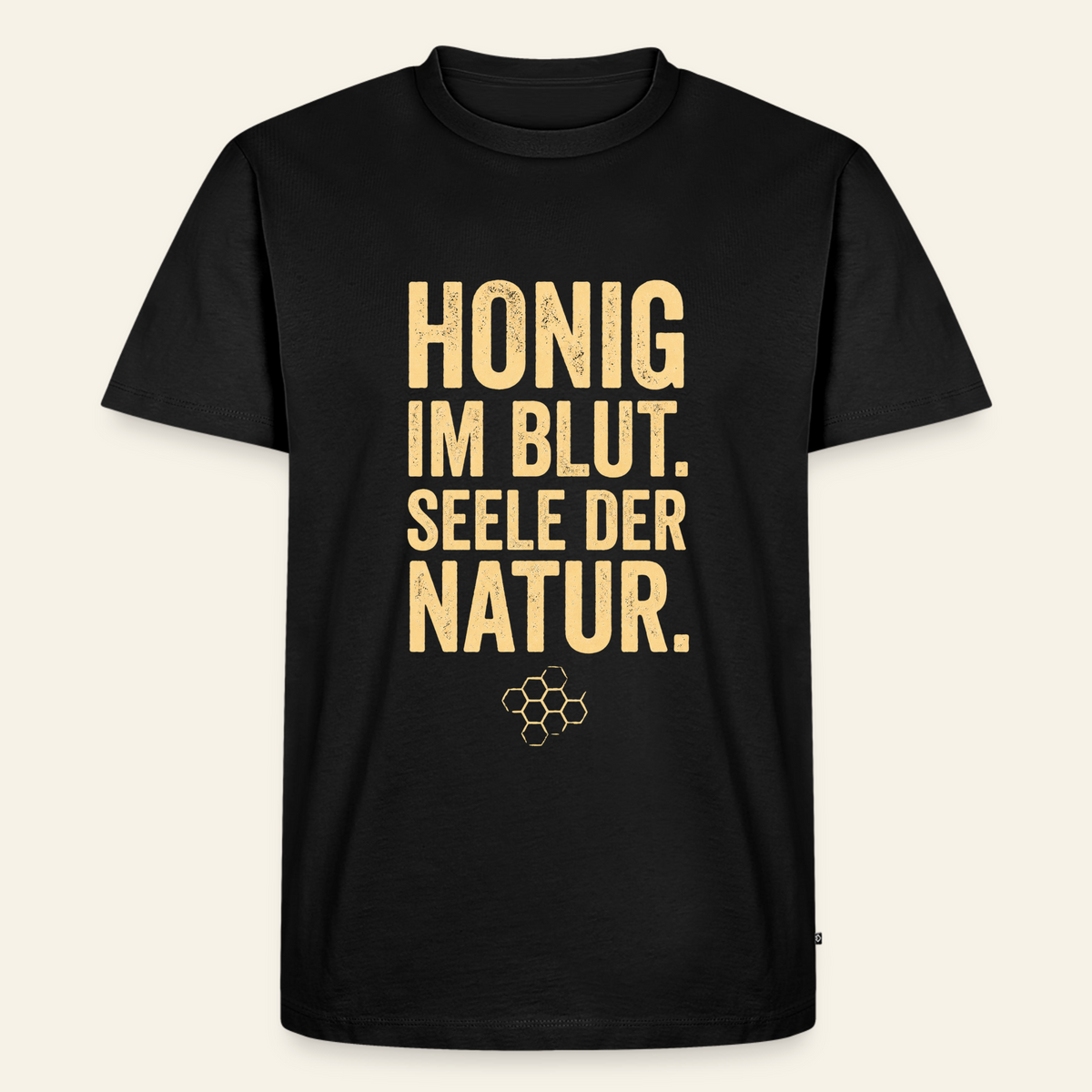 Honigblut T-Shirt in Schwarz – Vorderseite