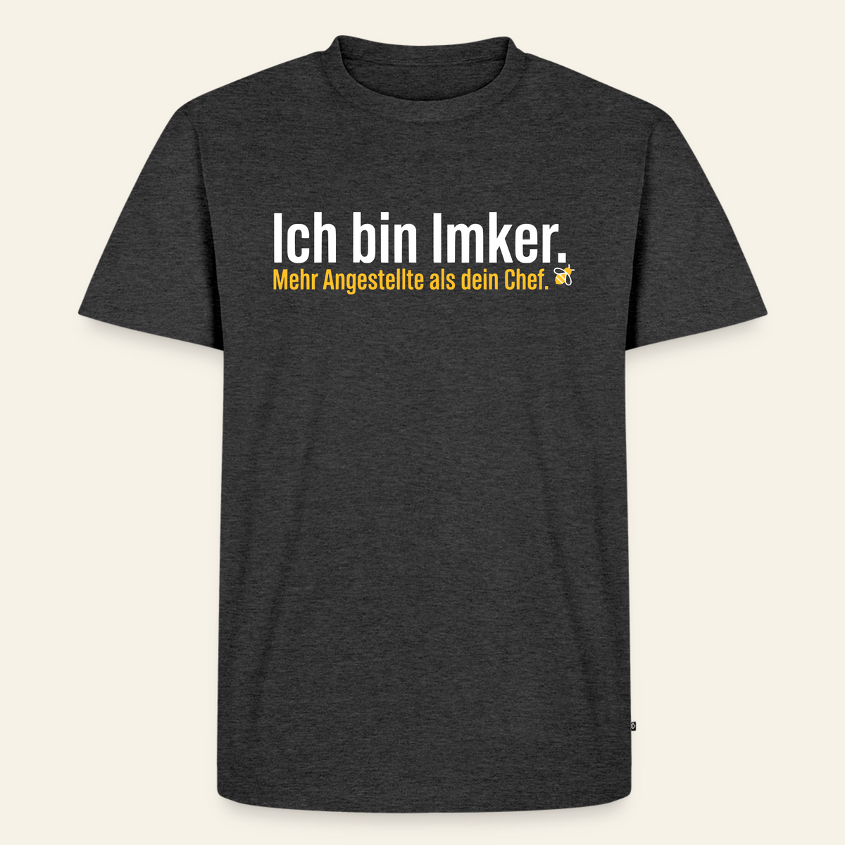 Ich bin Imker T-Shirt in Anthrazit – Vorderseite