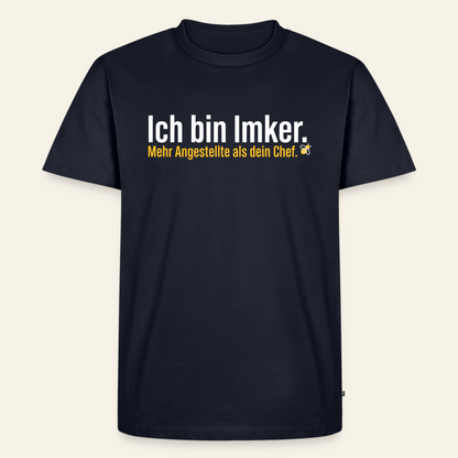 Ich bin Imker T-Shirt in Dunkelblau – Vorderseite