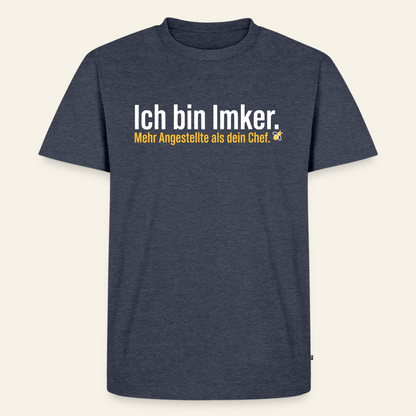Ich bin Imker T-Shirt in Jeansblau – Vorderseite