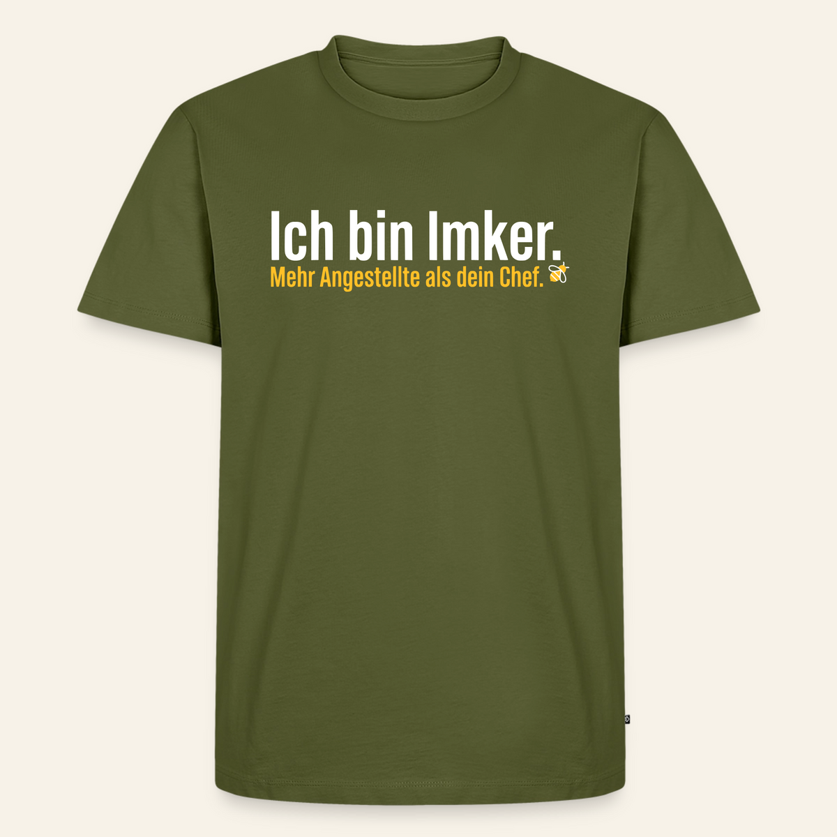 Ich bin Imker T-Shirt in Khaki – Vorderseite