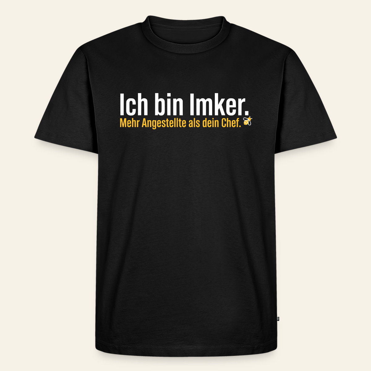 Ich bin Imker T-Shirt in Schwarz – Vorderseite