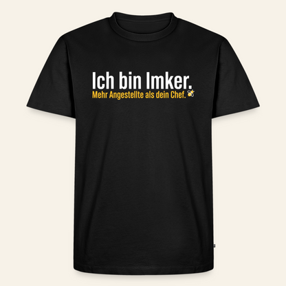 Ich bin Imker T-Shirt in Schwarz – Vorderseite