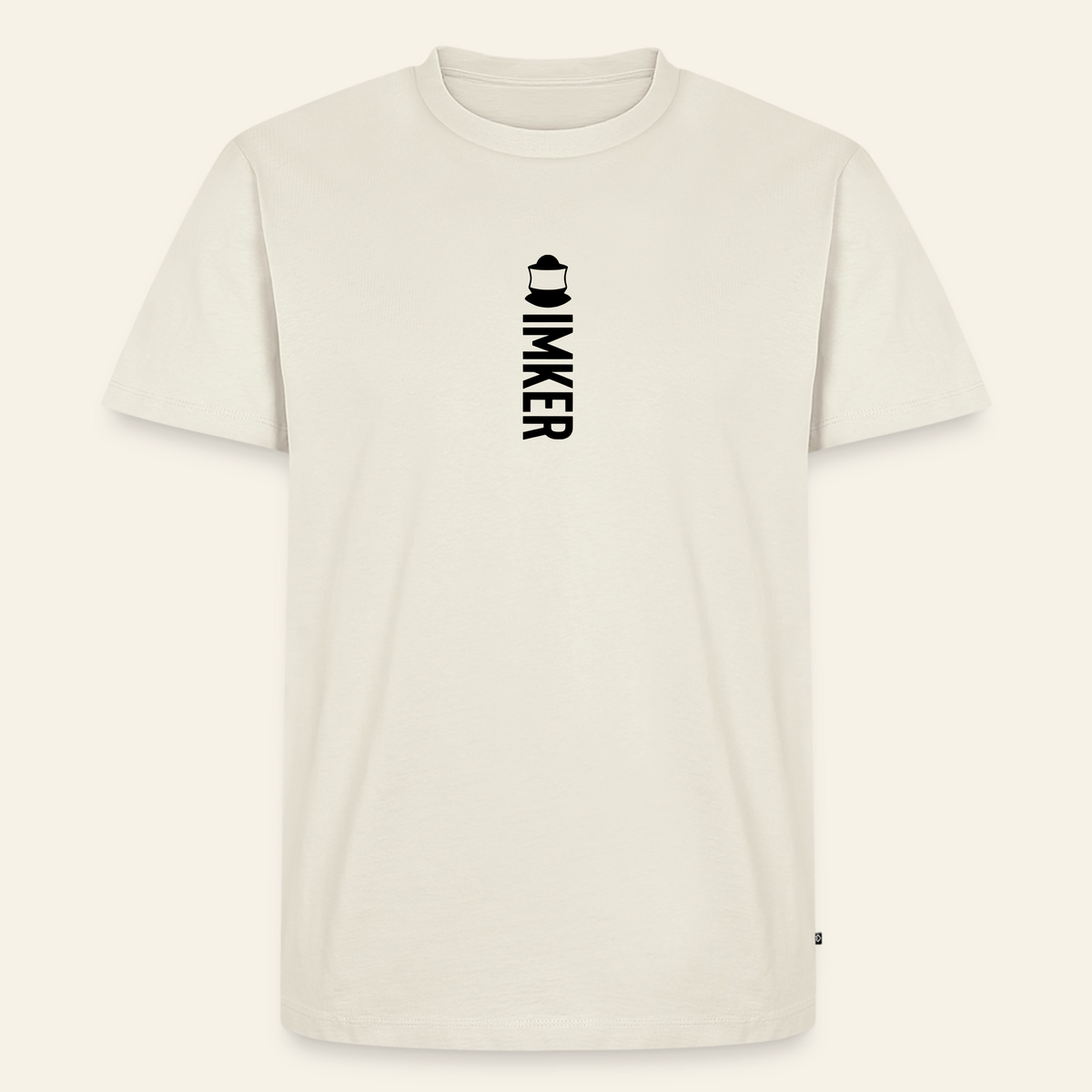 IMKER Code Alpha T-Shirt in Naturweiß – Vorderseite