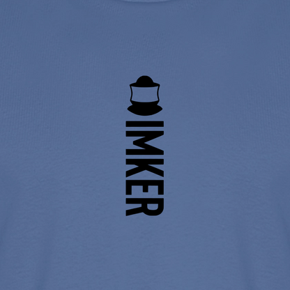 IMKER Code Alpha T-Shirt in Steinblau – Druck im Detail
