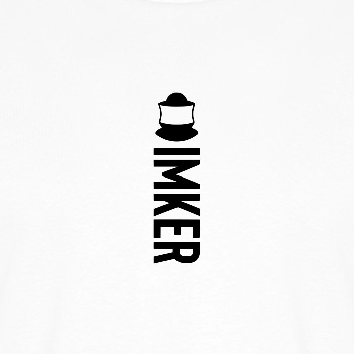 IMKER Code Alpha T-Shirt in Weiß – Druck im Detail