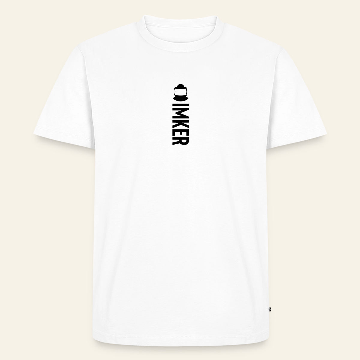 IMKER Code Alpha T-Shirt in Weiß – Vorderseite