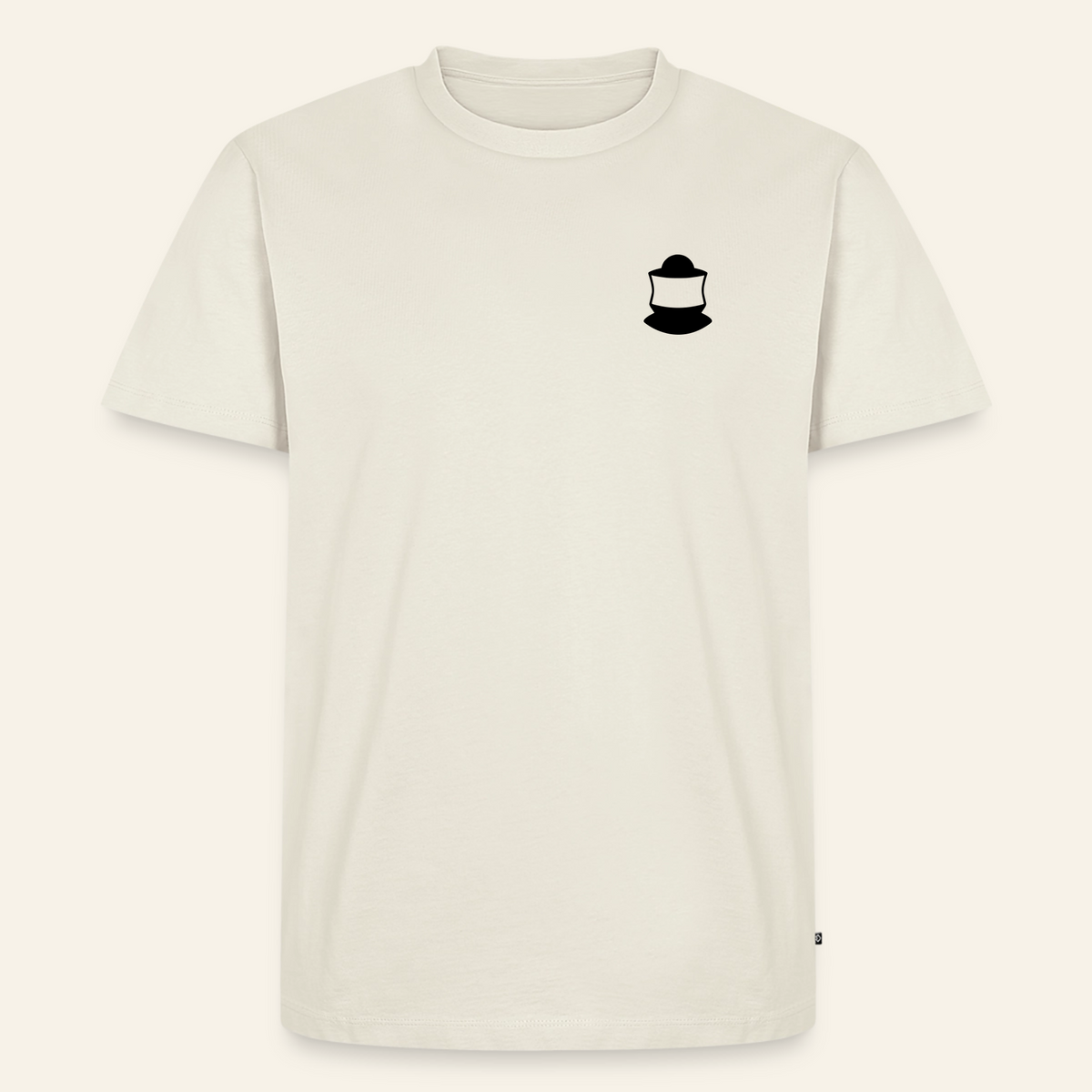 IMKER Code Bravo T-Shirt in Naturweiß – Vorderseite