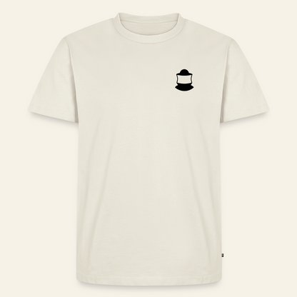 IMKER Code Bravo T-Shirt in Naturweiß – Vorderseite