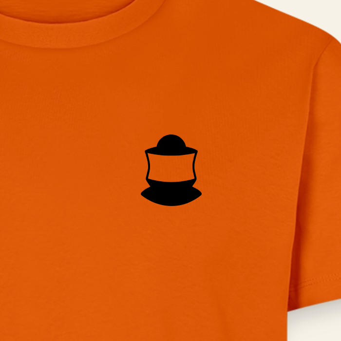 IMKER Code Bravo T-Shirt in Orange – Druck im Detail