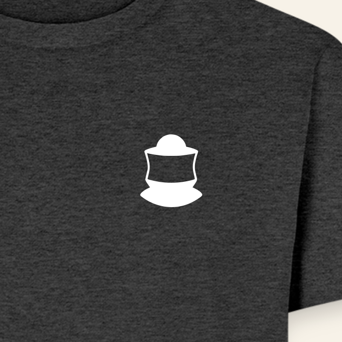 IMKER Code Bravo T-Shirt in Anthrazit – Druck im Detail