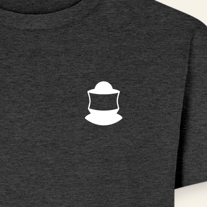 IMKER Code Bravo T-Shirt in Anthrazit – Druck im Detail