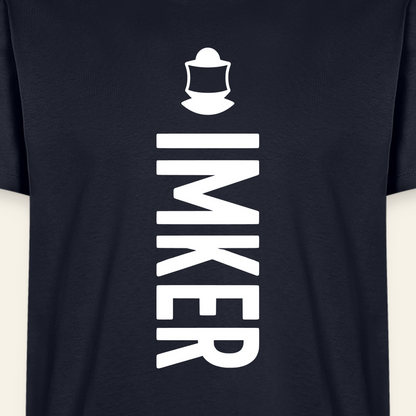 IMKER Code Charlie T-Shirt in Dunkelblau – Druck im Detail