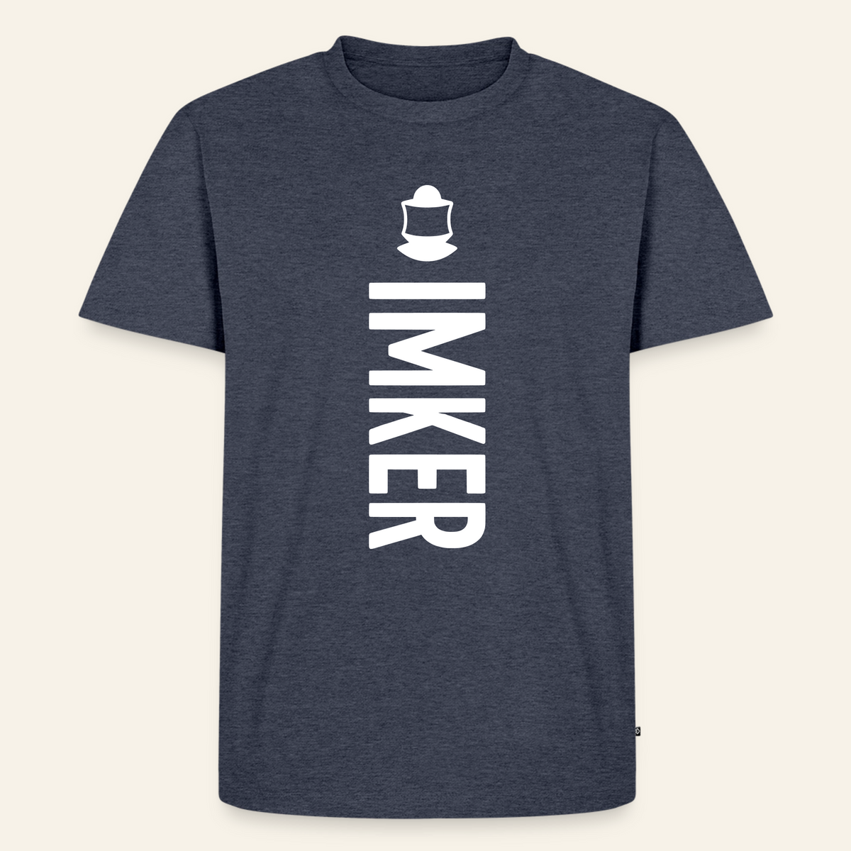 IMKER Code Charlie T-Shirt in Jeansblau – Vorderseite