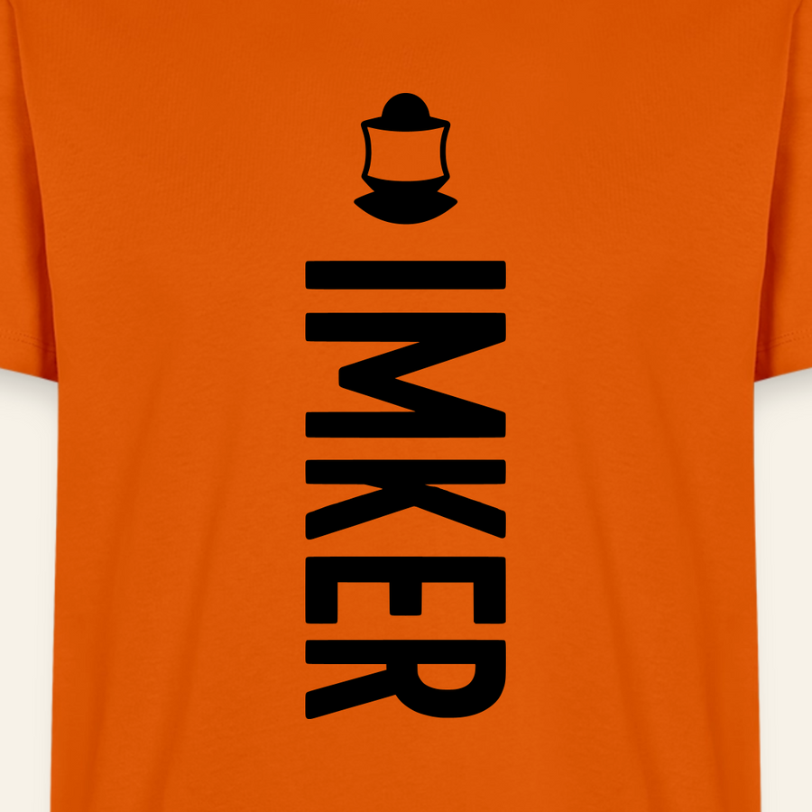 IMKER Code Charlie T-Shirt in Orange – Druck im Detail