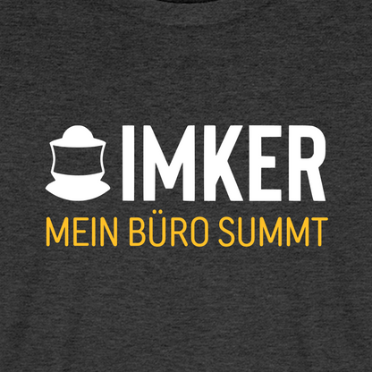 IMKER Code Büro T-Shirt in Anthrazit – Druck im Detail